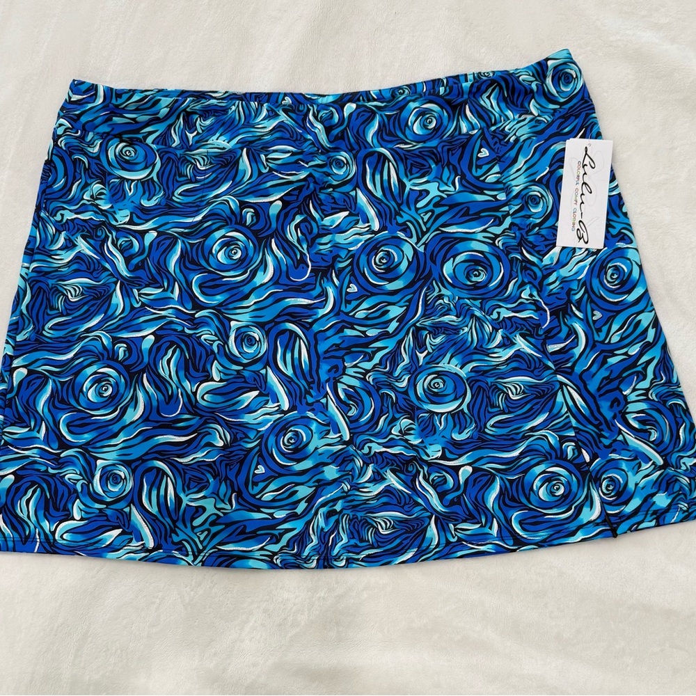 Lulu-B Plus Size Blue Fantasia Skort